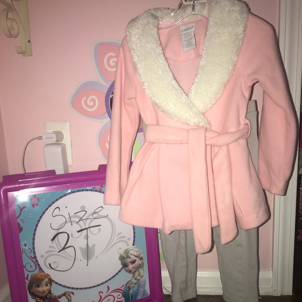 Little Girl Wrap Jacket with matching pants